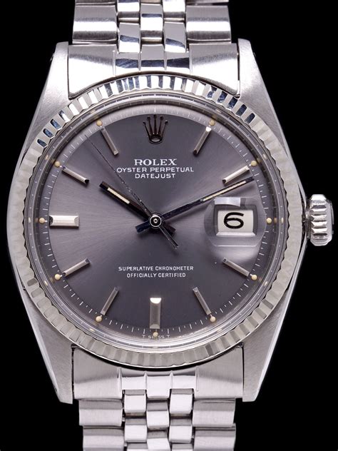 rolex datejust 1601 grey|Rolex 1601 Datejust value.